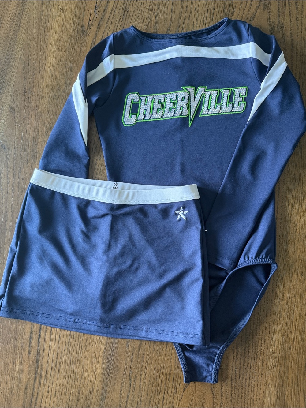 Girls' Cheerville Prep Uniform Top (YL) & Skirt (YXL)